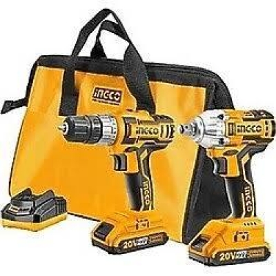 INGCO 20V Lithium-Ion Cordless 2 Pcs Combo Kit Model Kodu: CKLI2006